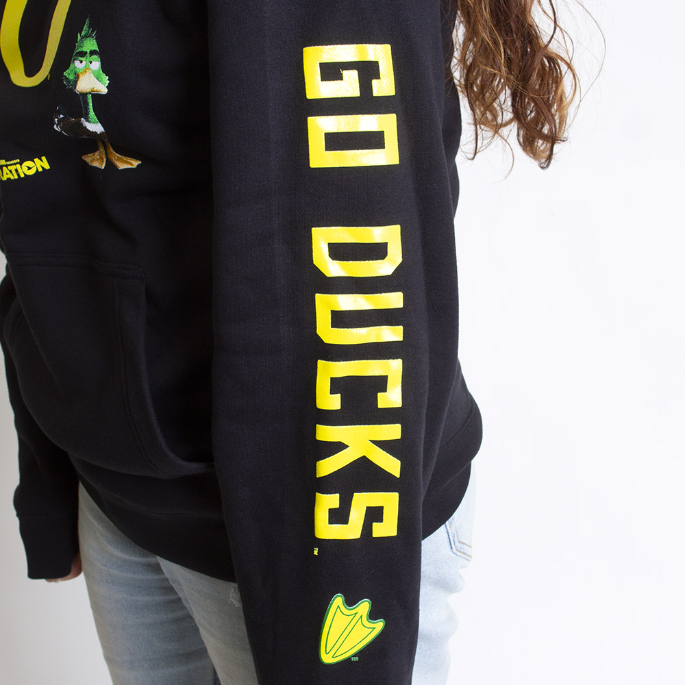 Go Ducks, Nike, Black, Hoodie, Men, Unisex, Migration Pack, Multi-Logo, Sweatshirt, 775997